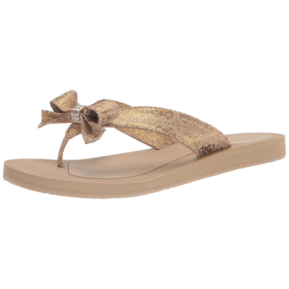 GUESS Women's TUTA Sandal  GOLD 710  9