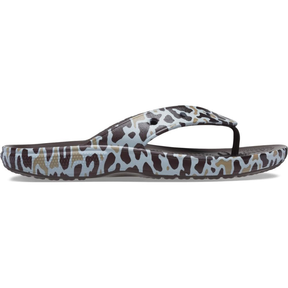 Crocs Unisex Men's and Women's Classic Flip Flops  Khaki/Leopard  Nume