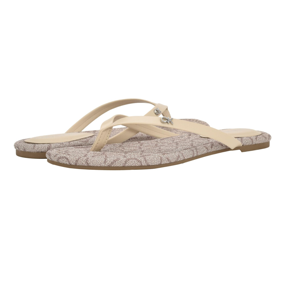 Calvin Klein Women's CRUZY Flip-Flop  Chic Cloud 150  9