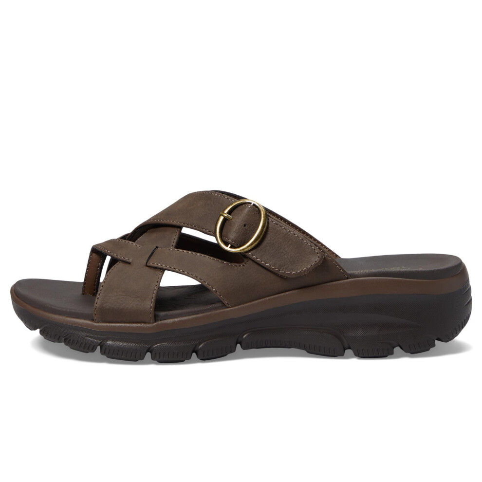 Skechers Women's Easy Going-Sundown Flip-Flop  Chocolate  6