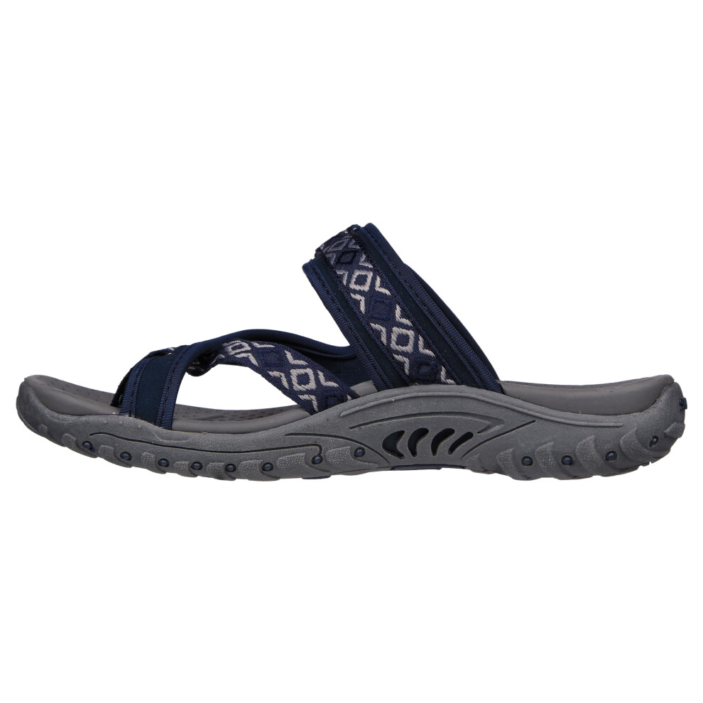 Skechers Women's Reggae-Trailway Flip-Flop navy/gray 6 M US