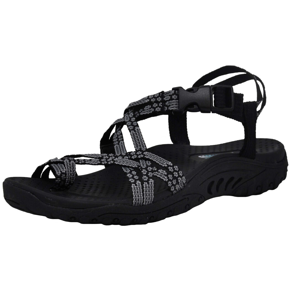 Skechers Women's Reggae-Loopy Black/Grey Sandal 11 M US