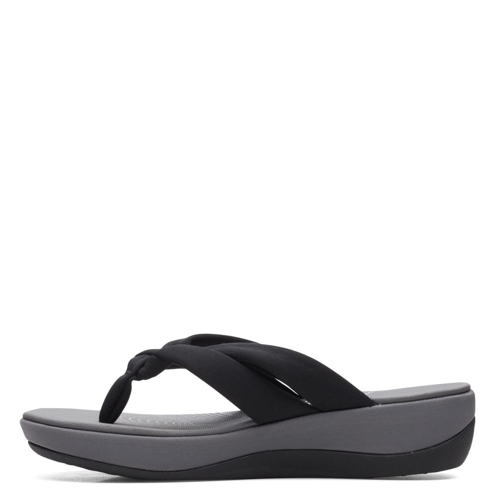 Clarks Women's Arla Kaylie Flip-Flop  Black Textile  8