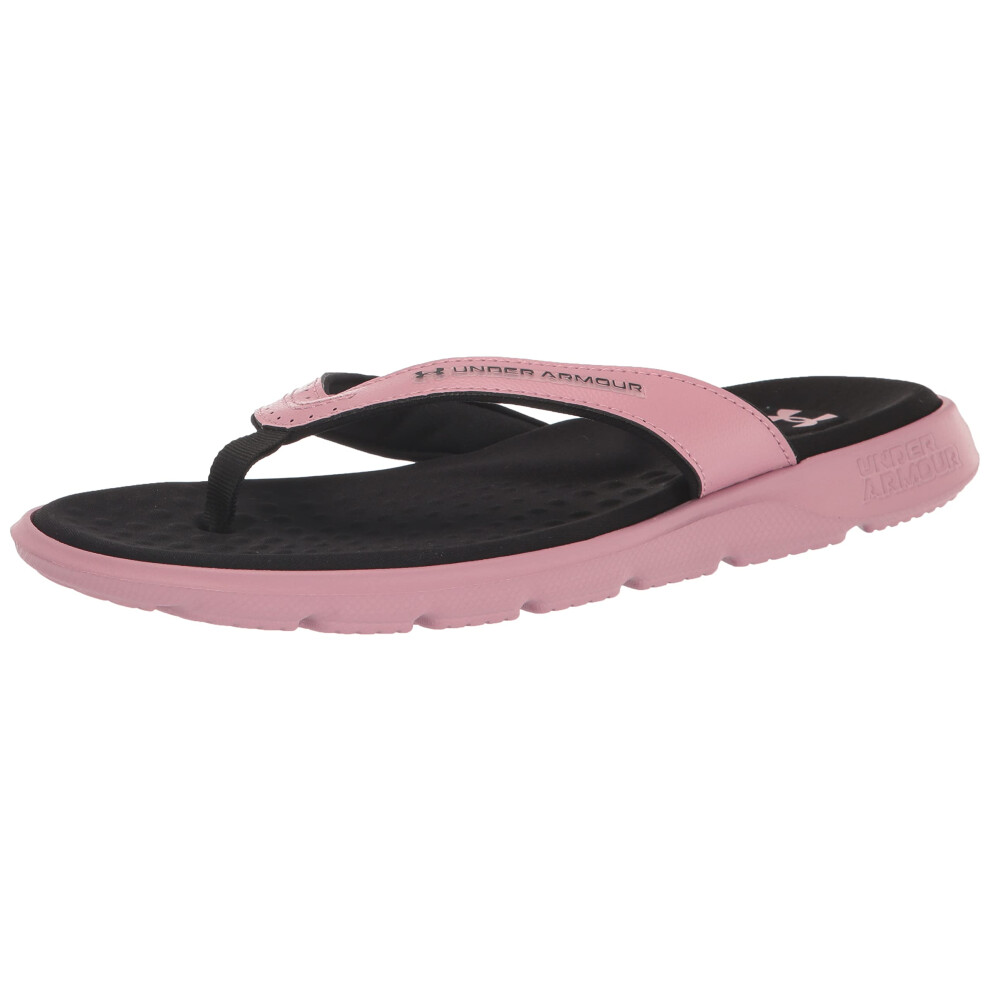 Under Armour Women's Ignite Marbella Flip Flop  (600) Pink Elixir/Blac