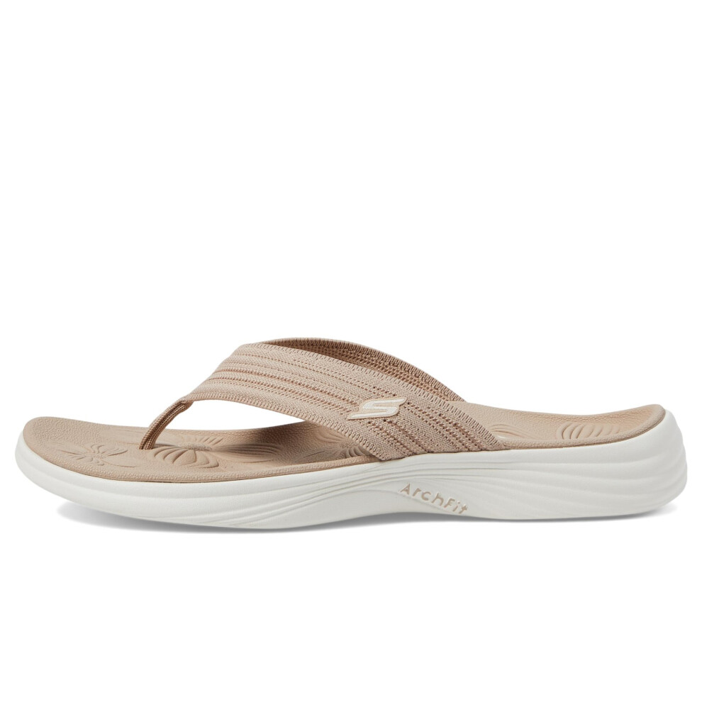 Skechers Women's Flip-Flop  Taupe  10