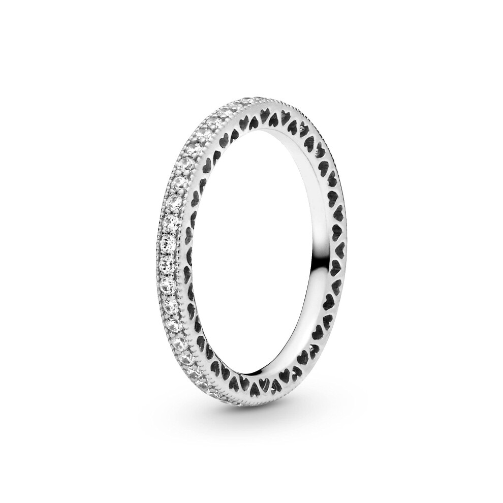 Pandora Halo Sparkle & Hearts Ring - Sterling Silver Ring for Women -