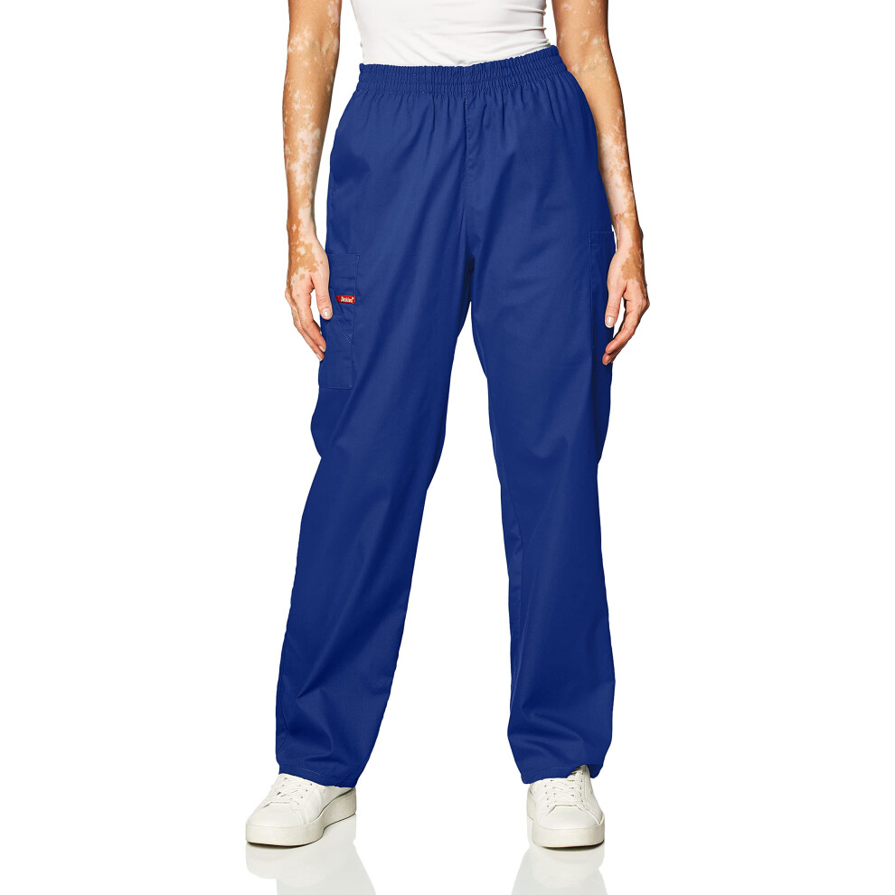 Dickies Women's Signature Elastic Waist Scrubs Pant  Galaxy Blue  Larg