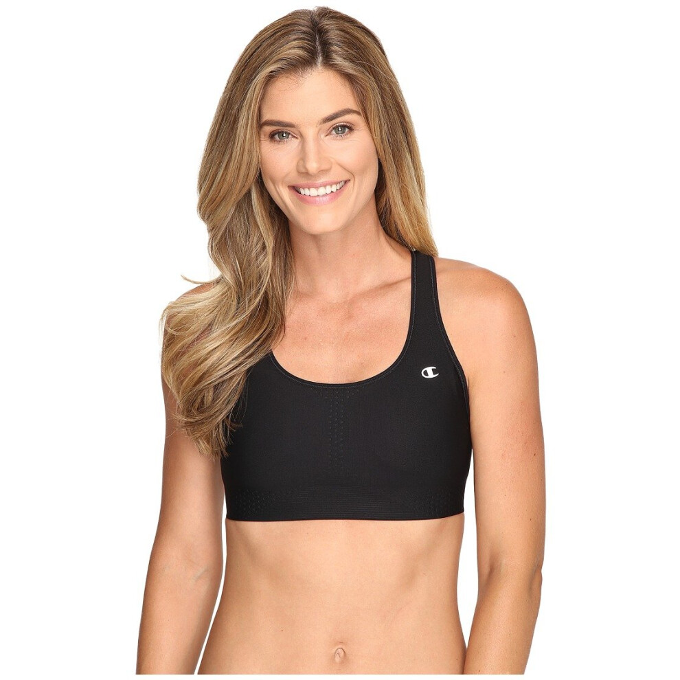 Champion Women's Absolute Shape Sports Bra with SmoothTec Band  Black