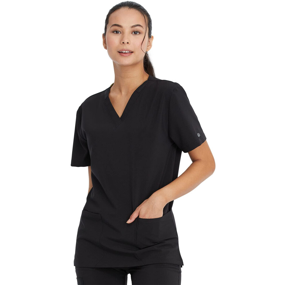 Dickies EDS Essentials Men & Women Scrubs Top V-Neck DK619  S  Black