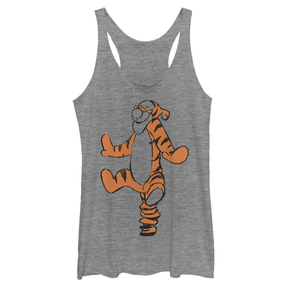 Disney Winnie The Pooh Basic Sketch Tigger Women's Racerback Tank Top