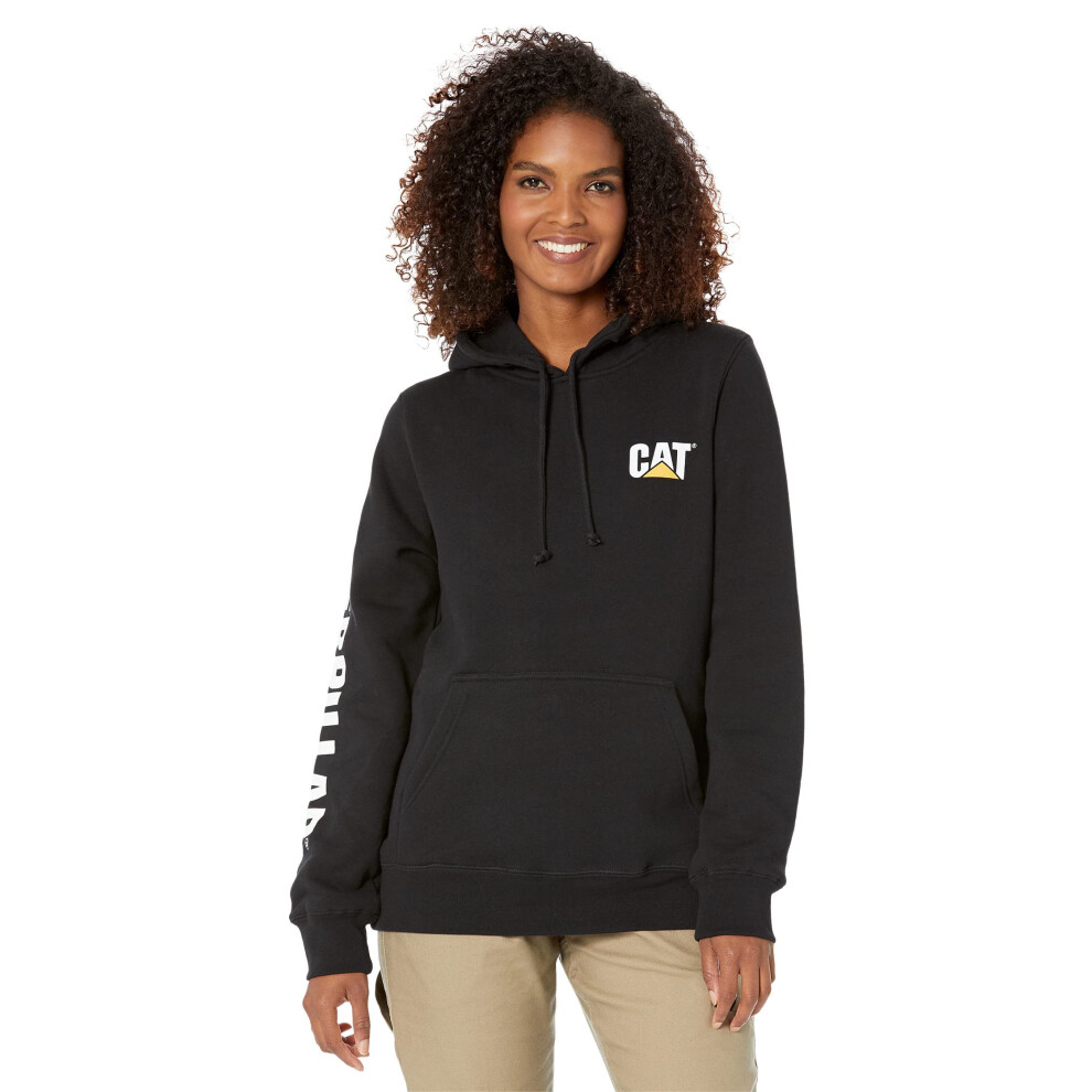 Cat Women's 1050006 Trademark Banner Pullover Hoodie  Black - Medium