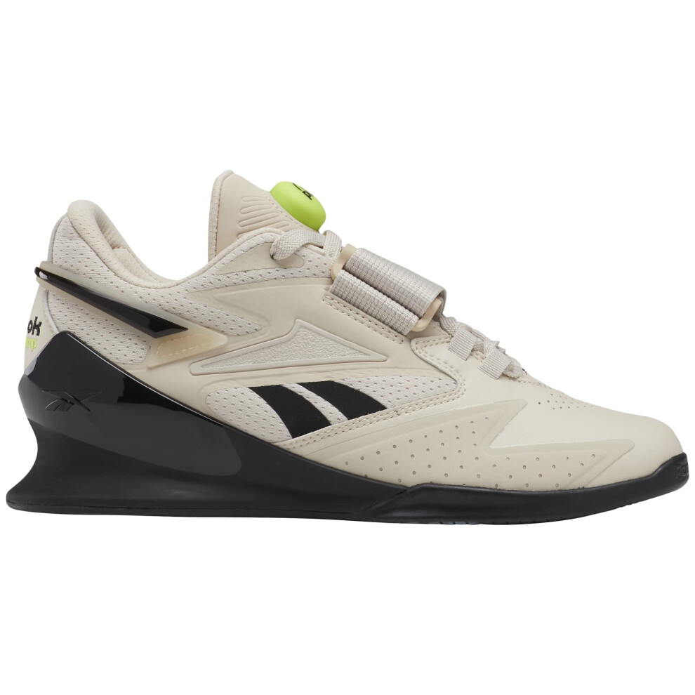 Reebok Women's Legacy Lifter III Sneaker  Stucco/Black/Laser Lime  8.5