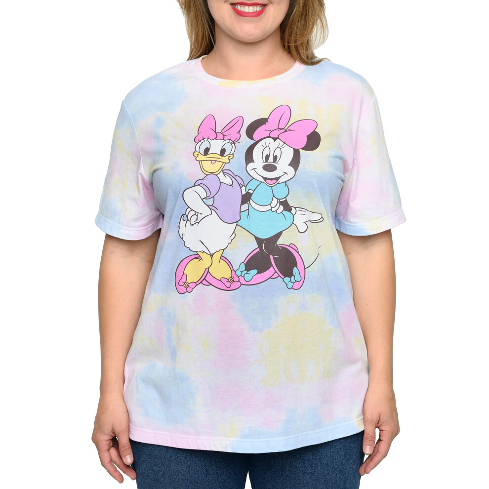 Disney Womens Plus Size T-Shirt Minnie Mouse Daisy Duck Print (Multico