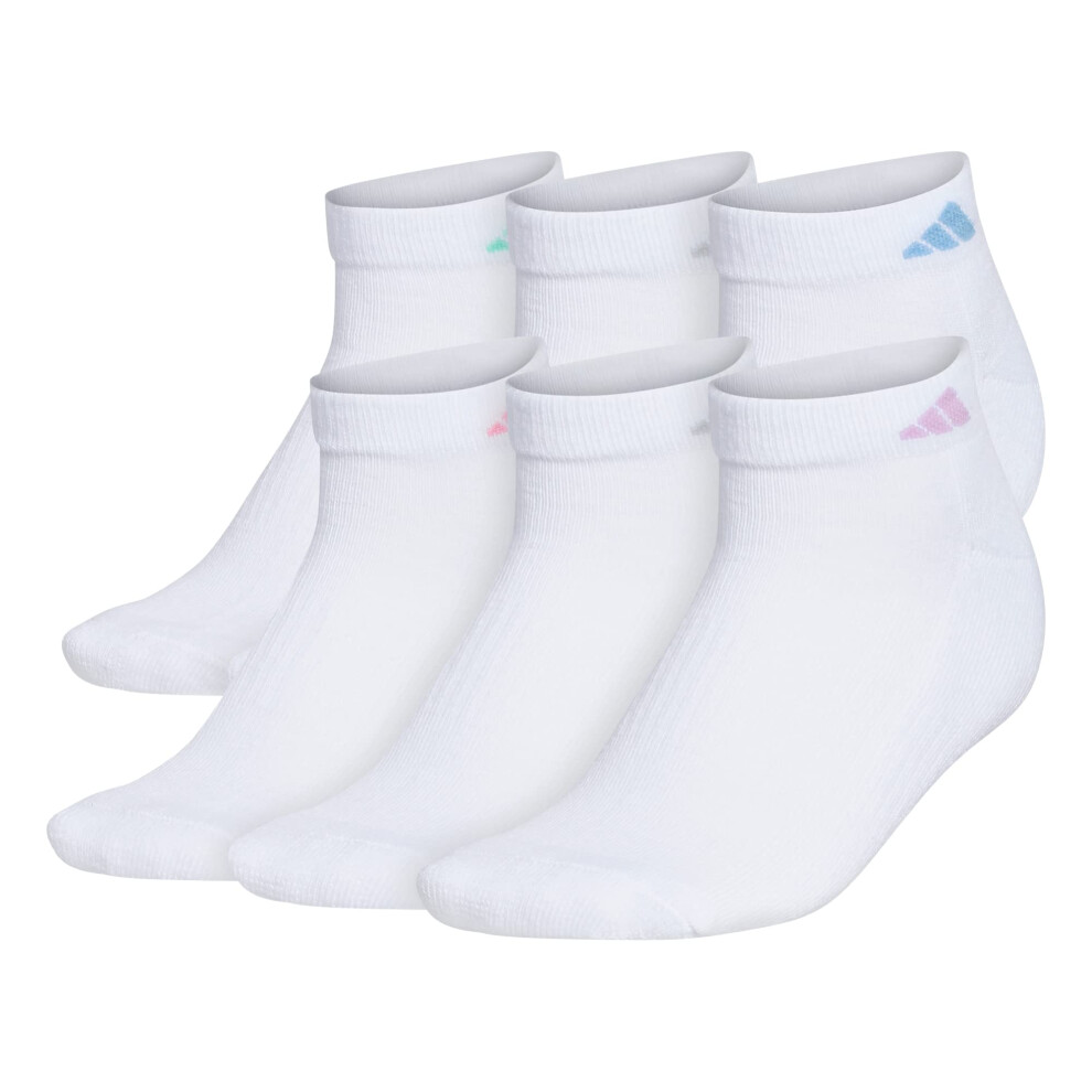 adidas Women's Athletic Cushioned Cut Socks (6-Pair) Low Profile Arch