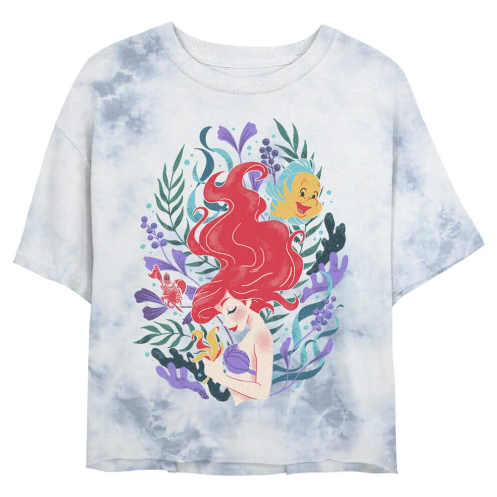 Disney Princess Leafy Ariel Women's Fast Fashion Short Sleeve Tee Shir