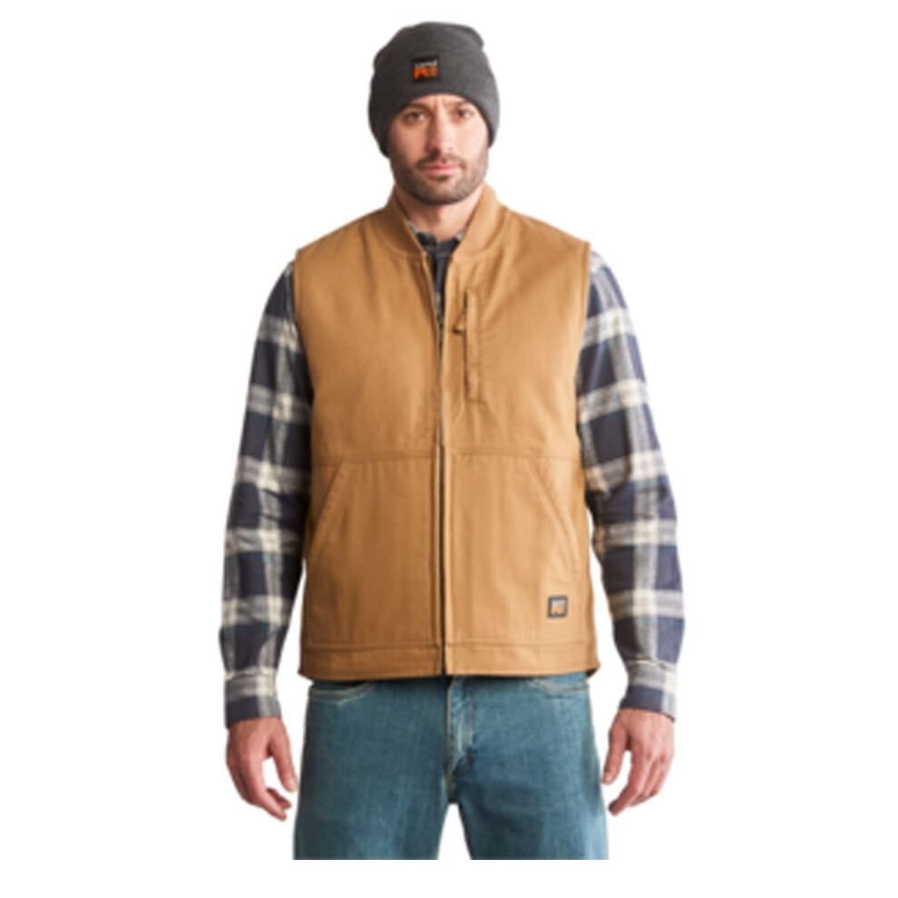 Timberland PRO Men's Size Gritman Lined Canvas Vest  Dark Wheat  3X-La