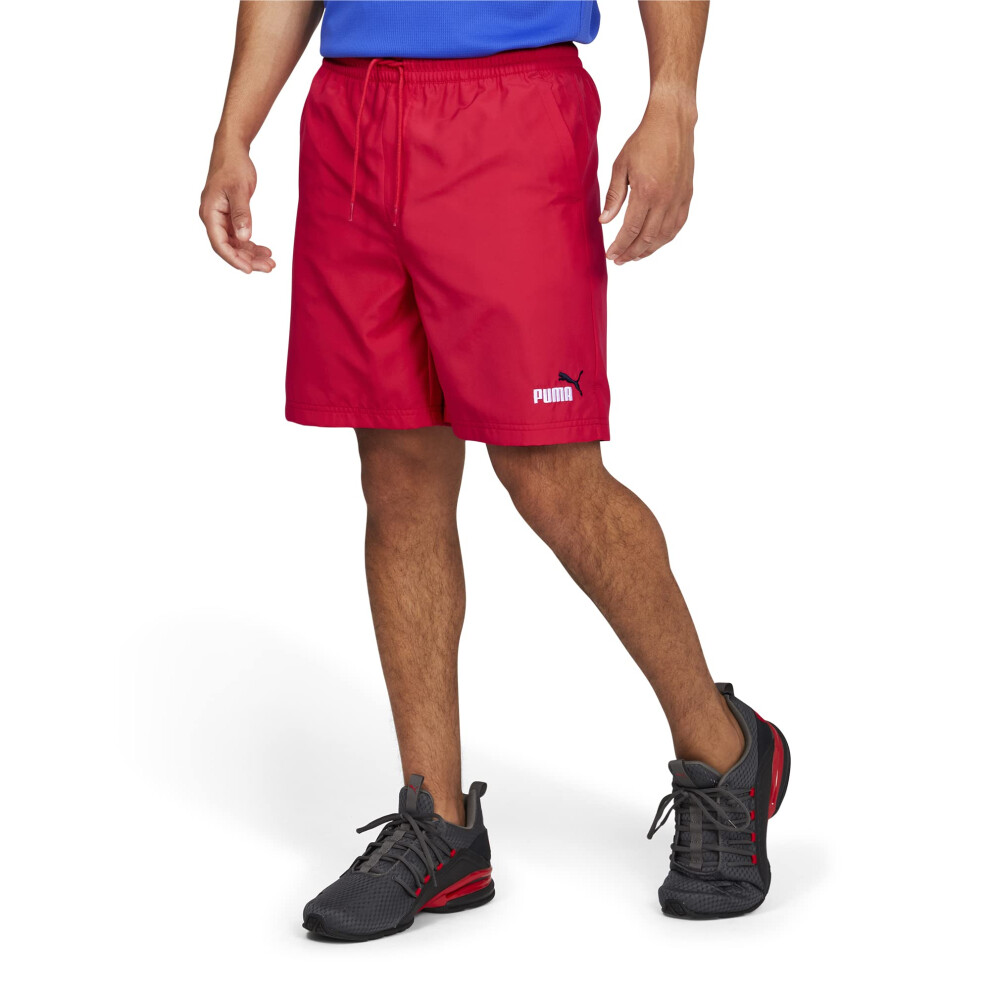 PUMA Men's Essentials Embroidery Woven Shorts  for All Time Red  3X-La