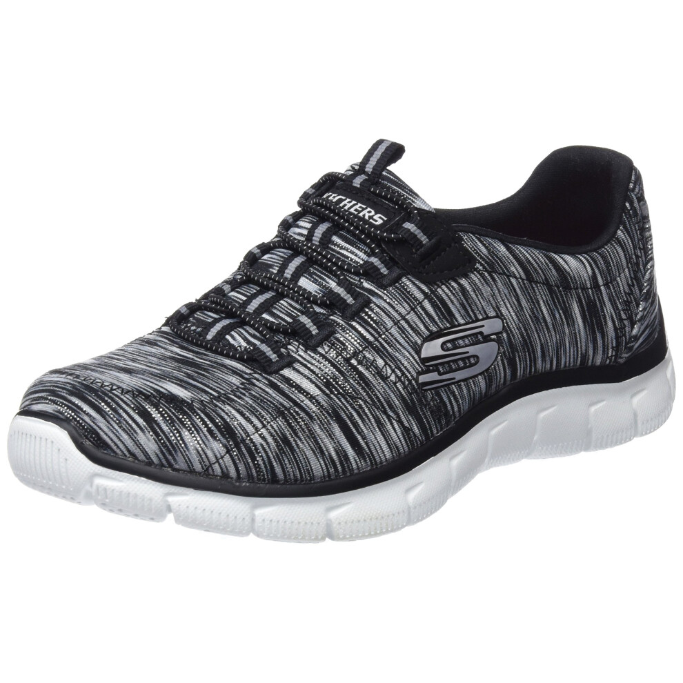 Skechers Women's Empire Game On Fashion Sneaker Black/White 6.5