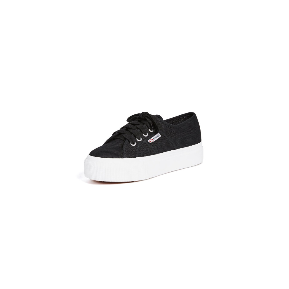 Superga womens 2790 Acotw Platform Fashion Sneaker  Black/White  6 US