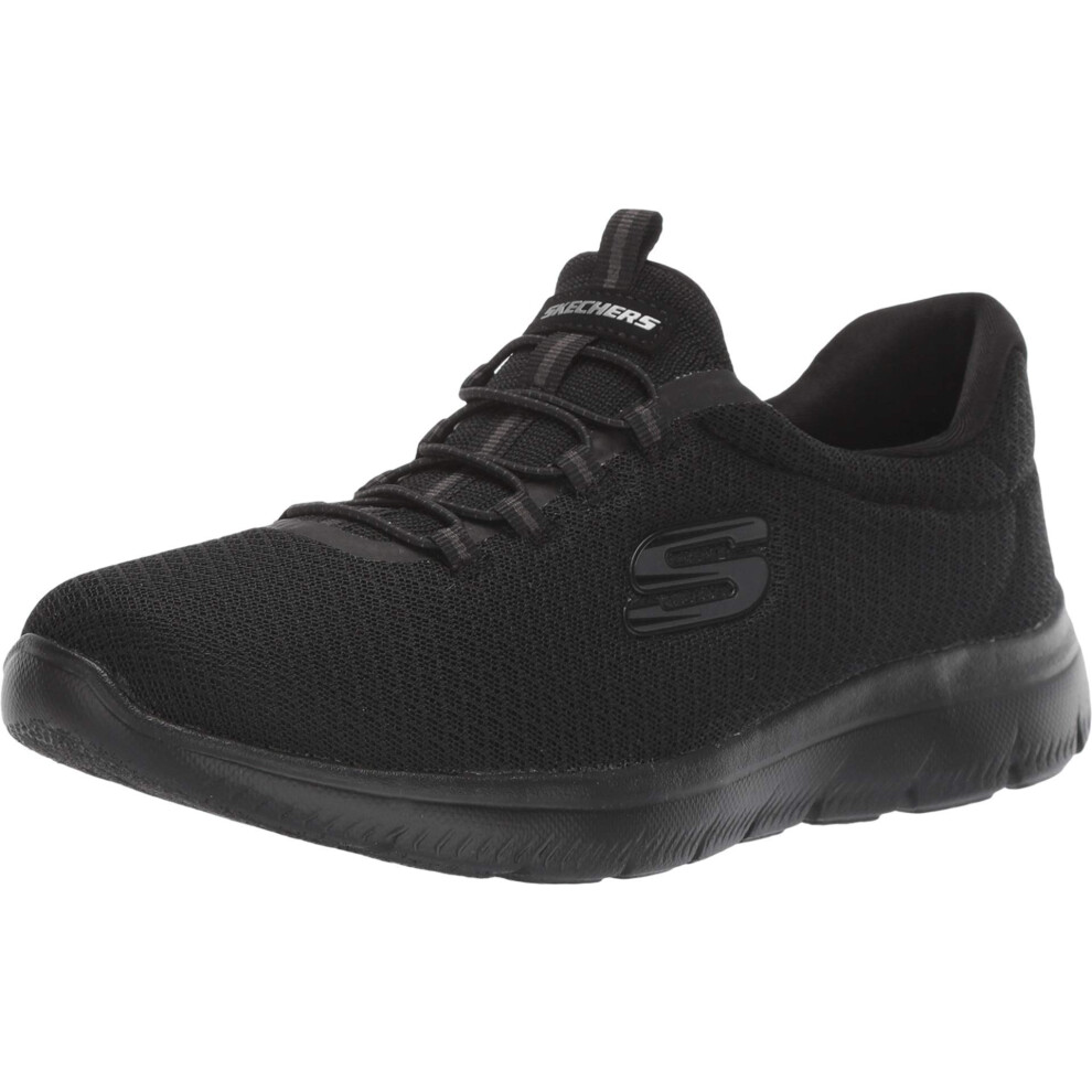 Skechers womens Summits Sneaker  Black  8.5 Wide US