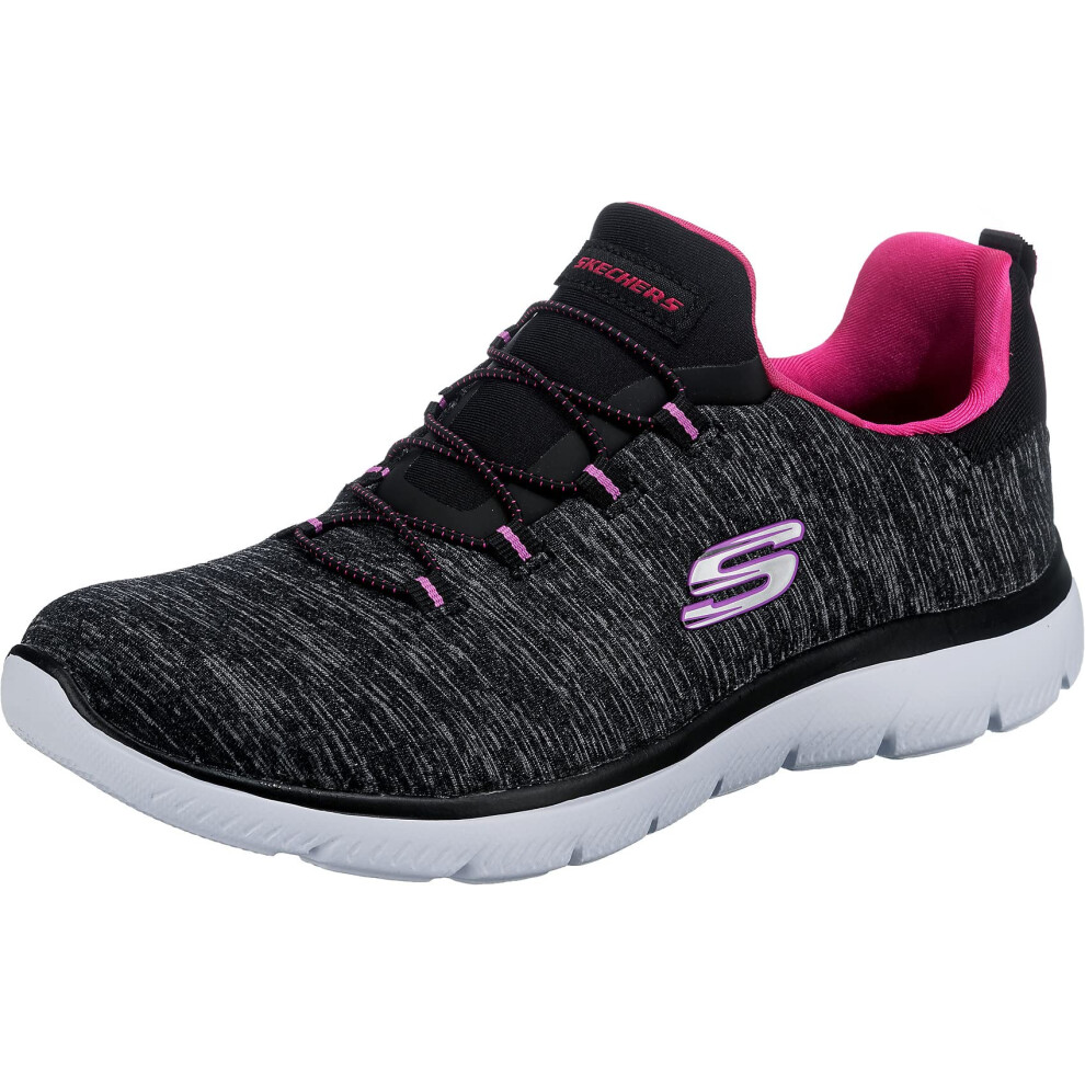 Skechers Women's Summits-Quick Getaway Sneaker  Black/Pink  8.5 M US