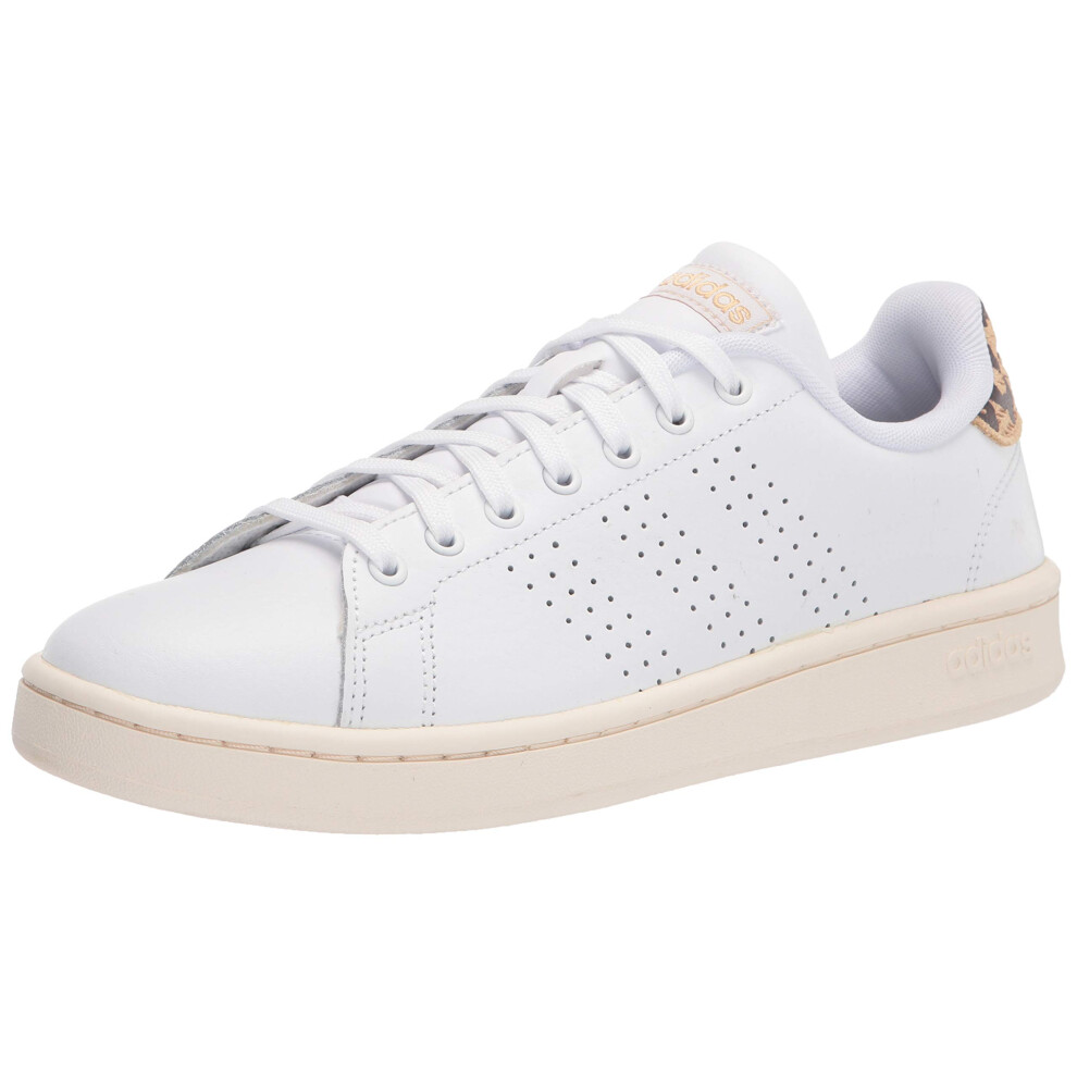 adidas Women's Advantage Sneaker  White/White/Gold Metallic  11