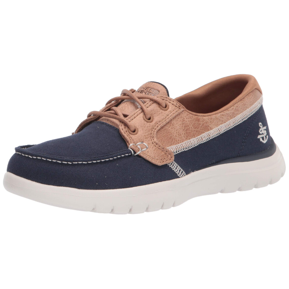 Skechers womens Boat Shoe  Navy  8 US