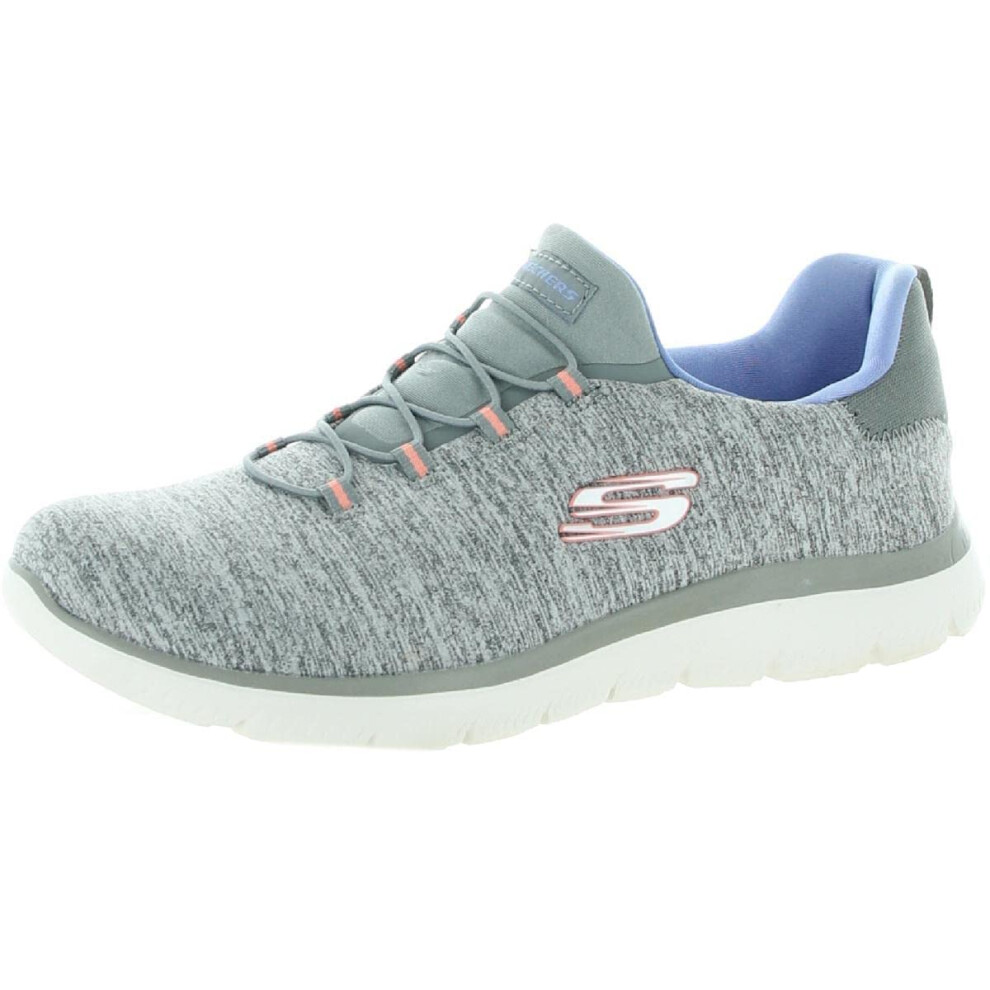 Skechers Women's Summits-quick Getaway Sneaker  Grey/Blue GYBL  8 Wide