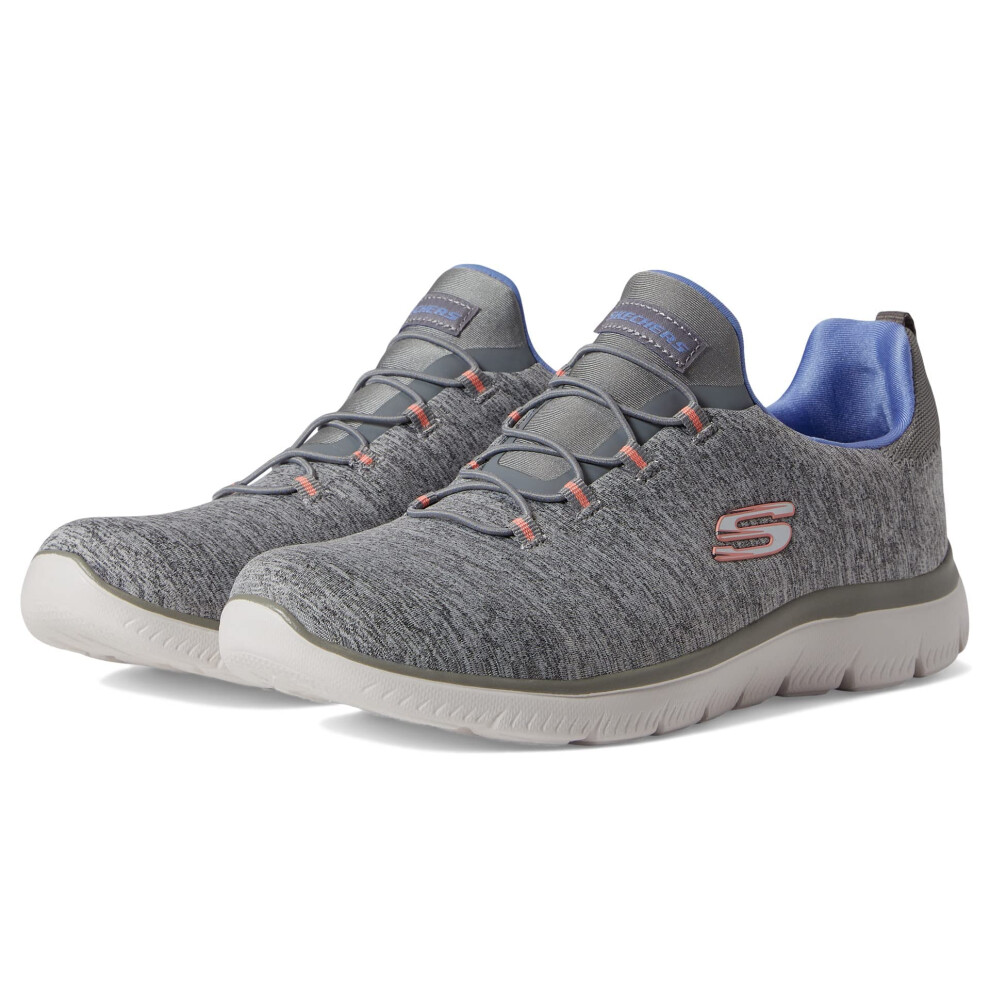 Skechers Women's Summits-quick Getaway Sneaker  Grey/Blue GYBL  8