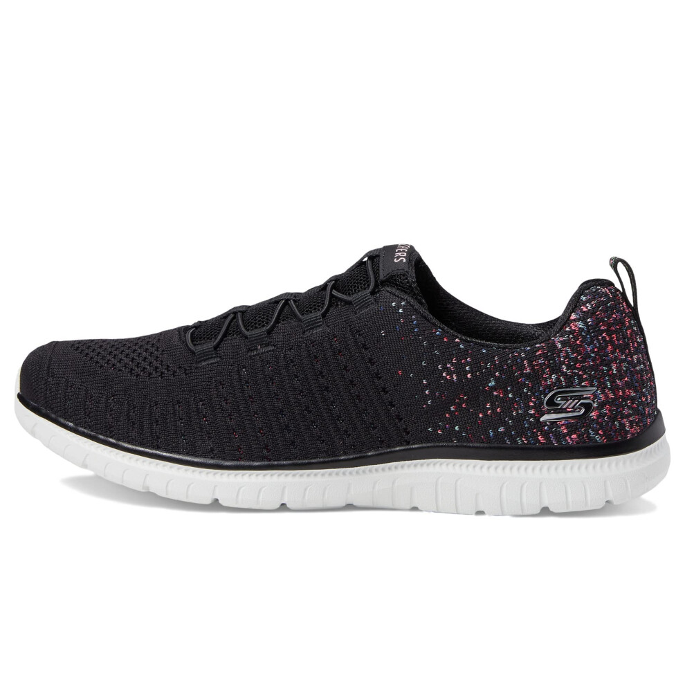 Skechers Women's Virtue Sneaker  Black/Pink=BKPK  9 Wide