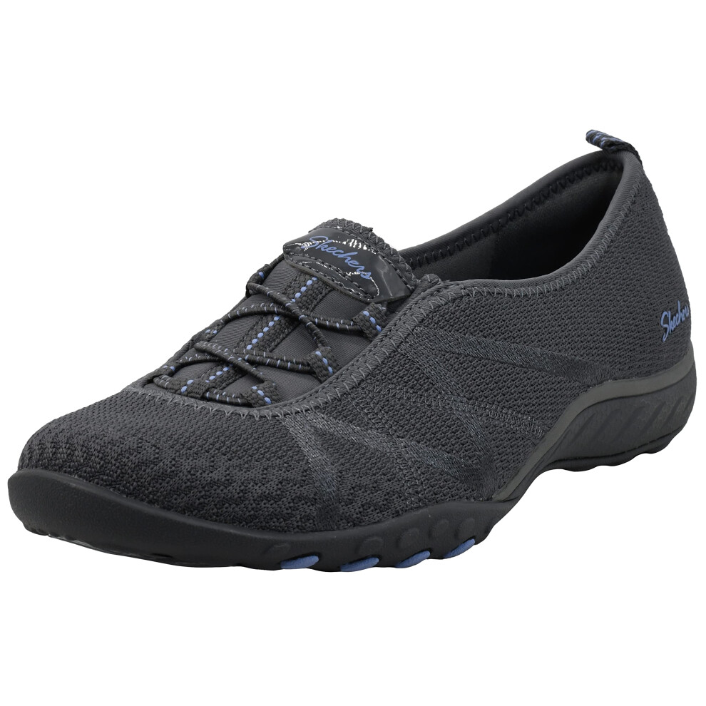 Skechers Women's Breathe-Easy-a Look Sneaker  Charcoal  7.5 M