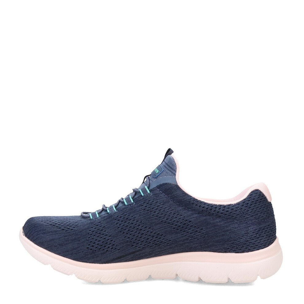 Skechers Women's Summits Fun Flare Sneaker  Navy/Multi=NVMT  7 Wide