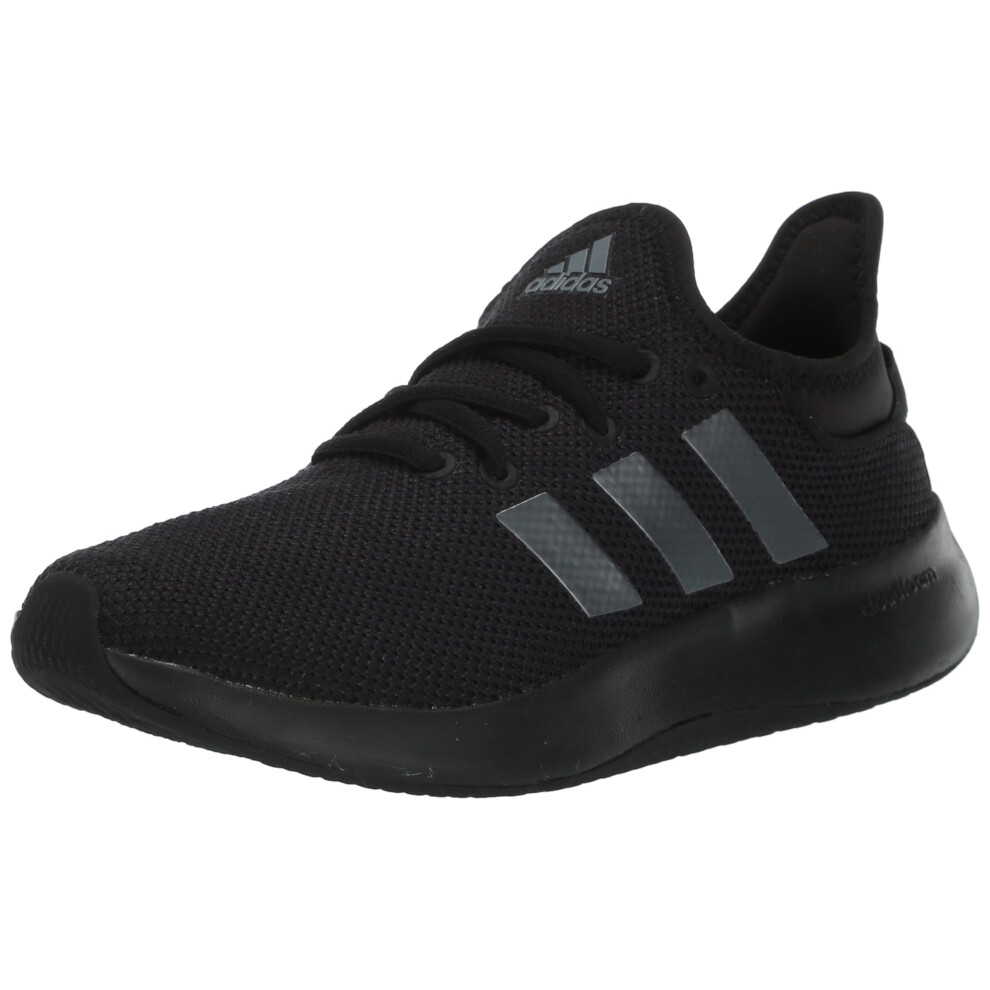 adidas Women's Cloudfoam Pure Sneaker  Black/Iron Metallic/Black  7