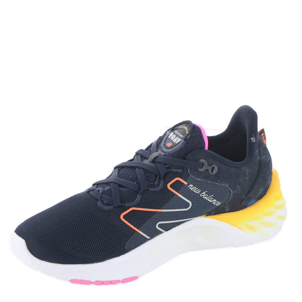 New Balance Women's Fresh Foam Roav V2 Running Shoe  Black/Vibrant Ora