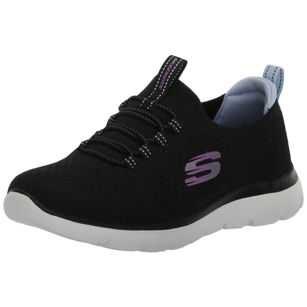 Skechers Women's Summits Sneaker  Black/Multi=BKMT  7 Wide