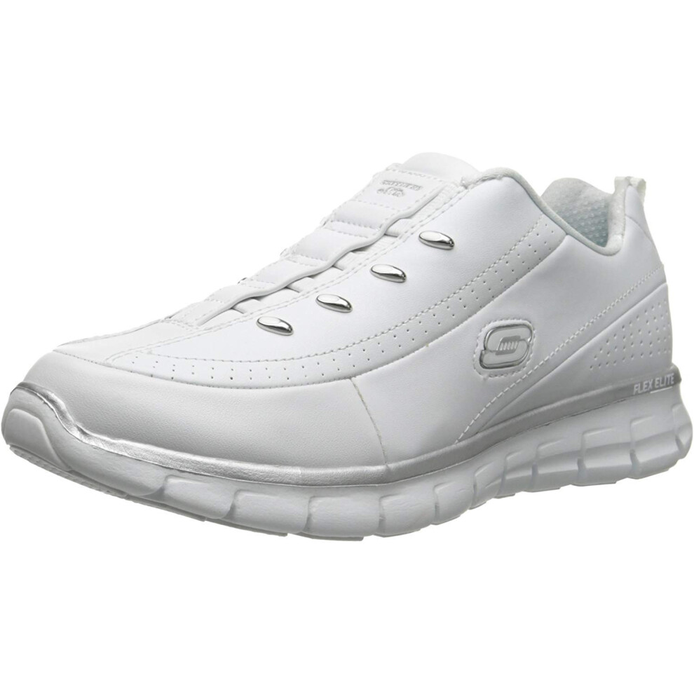 Skechers Sport Women's Elite Class Fashion Sneaker White/Silver 7 M US