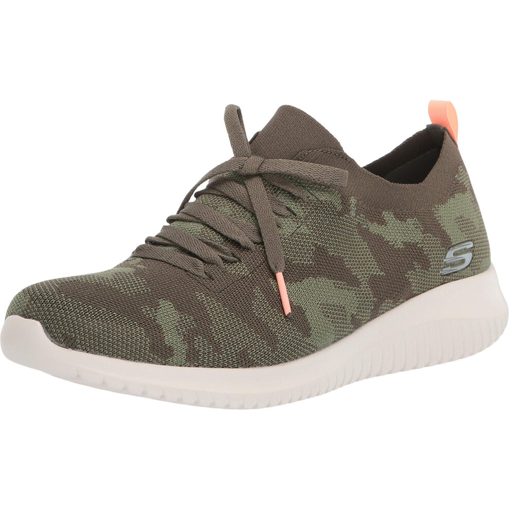 Skechers Women's Ultra Flex-Wild Pursue Sneaker  Olive  5 M US