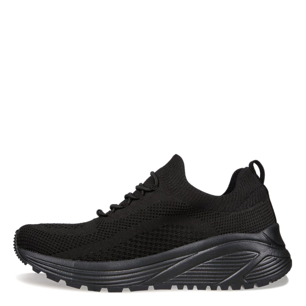 Skechers womens Bobs Sparrow 2.0- Allegiance Crew  Black/Black  8