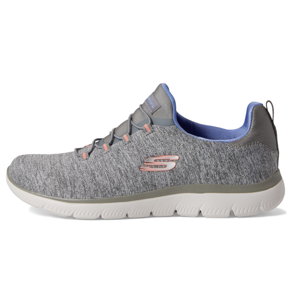 Skechers Women's Summits-Quick Getaway Sneaker  Grey Blue  9.5 Wide