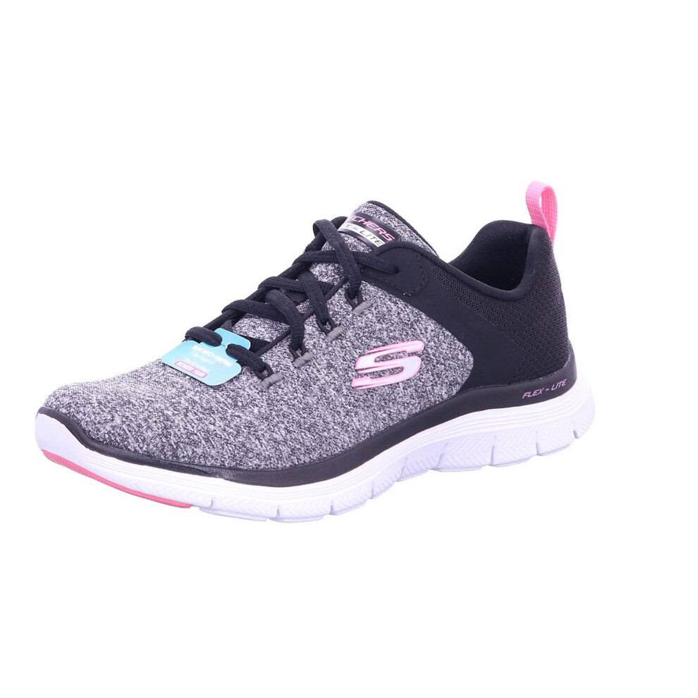 Skechers Flex Appeal 4.0 Black/Pink 7.5 C - Wide