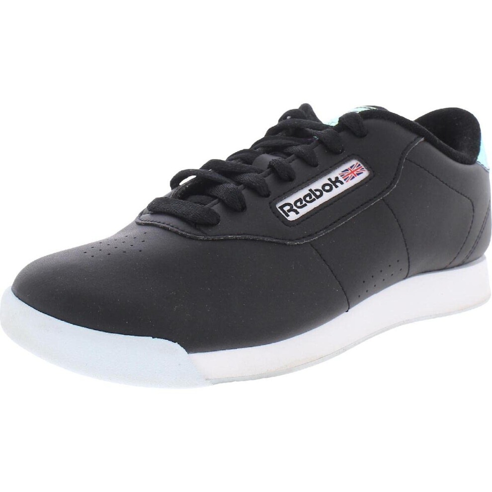 Reebok Women's Princess Sneaker  Black/Iridescent Heel Tab  8