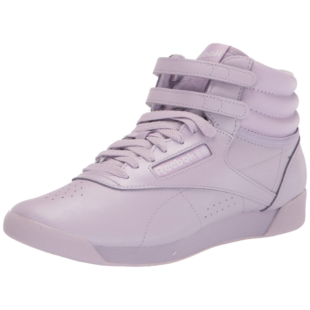 Reebok Women's Freestyle Hi High Top Sneaker  Purple Oasis/White  7.5