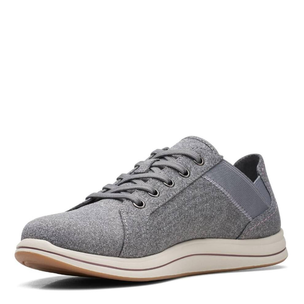 Clarks Women's Breeze Sky Sneaker  Dark Grey  7