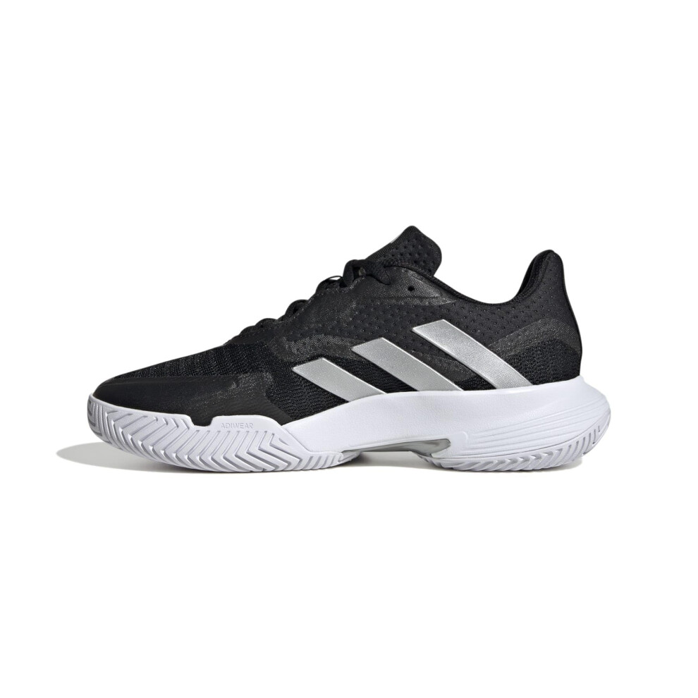 adidas Women's Court Jam Control Sneaker  Core Black/Silver Metallic/W