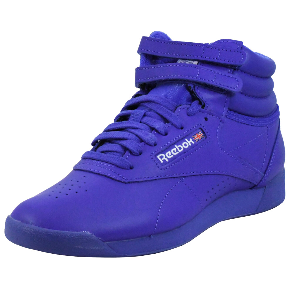 Reebok Women's Freestyle Hi High Top Sneaker  Solar Purple/Solar Purpl