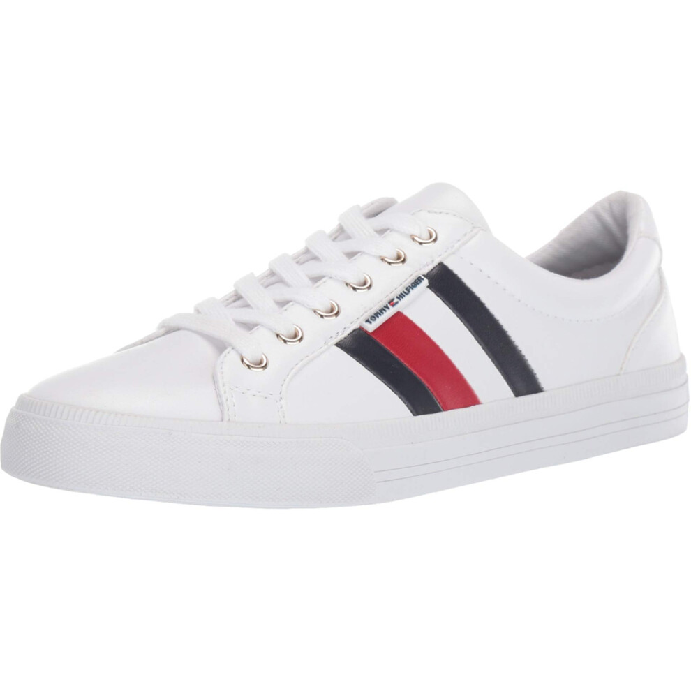 Tommy Hilfiger Women's Lightz Sneaker  White Multi  5