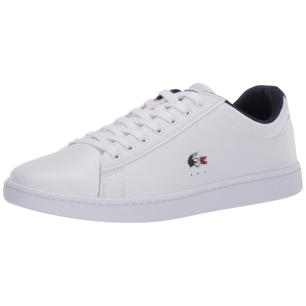 Lacoste womens Women's Carnaby Sneaker  White/Navy/Red  4 US