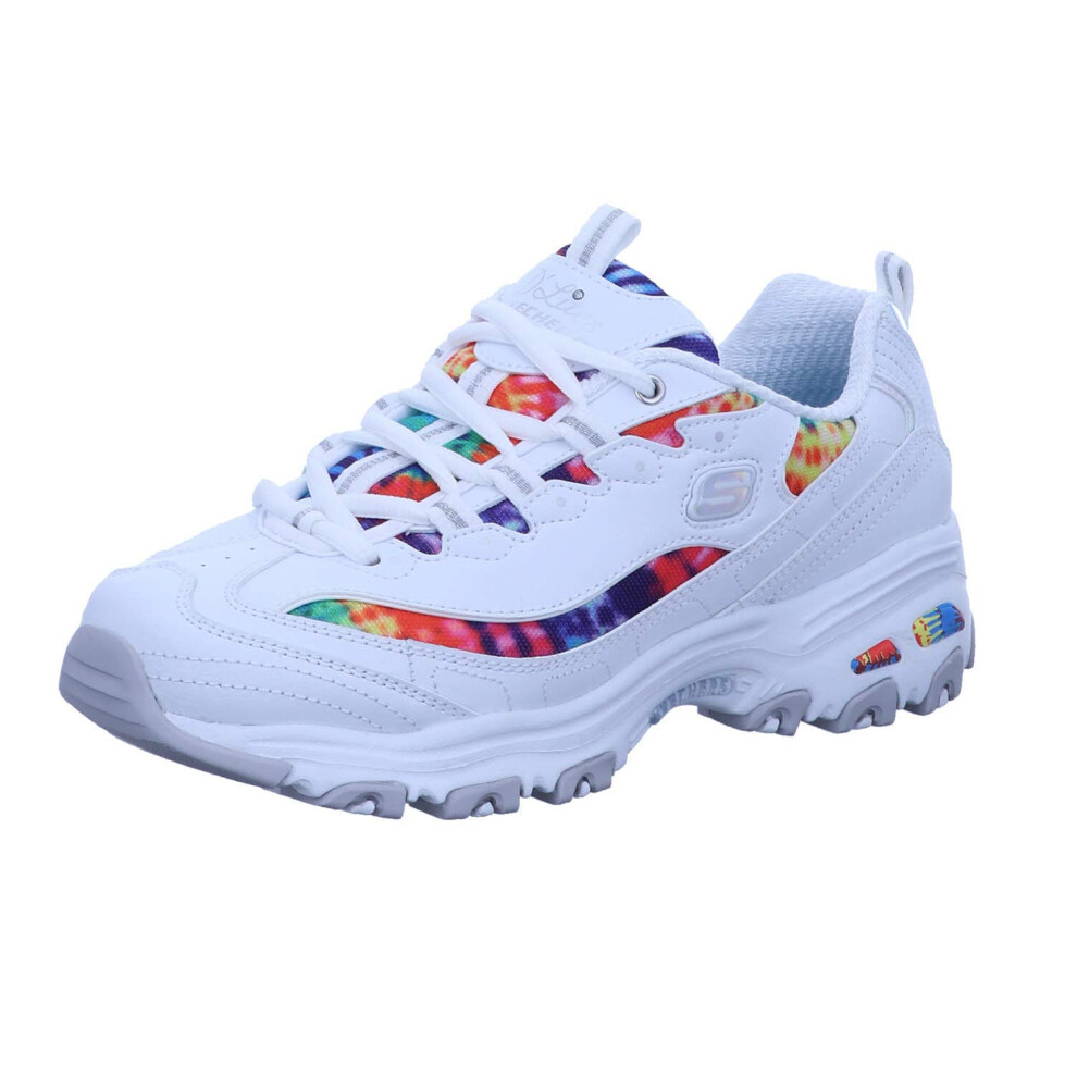 Skechers Women's D'Lites-Summer Fiesta Sneaker  White Multi  5 M US