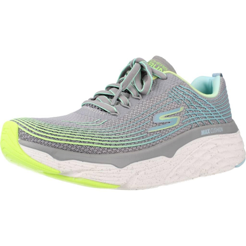 Skechers Women's MAX Cushioning Elite-Galaxy Burst Sneaker  Gray/Lime