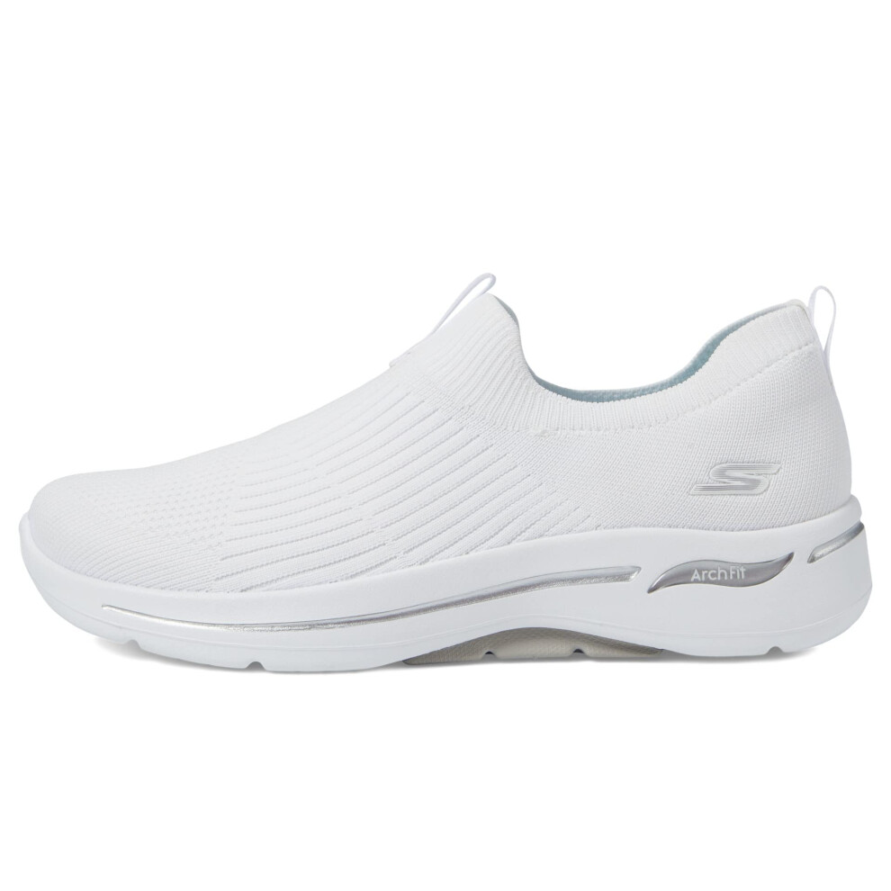 Skechers Women's GO Walk Arch FIT-Iconic Sneaker  White  8.5